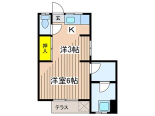 コーポ豊田Aの物件間取画像